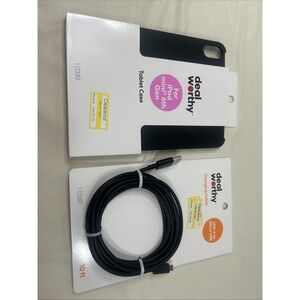 NEW Deal Worthy Tablet Case iPad Mini 6th Gen & Charging Cable USB-A To microUSB